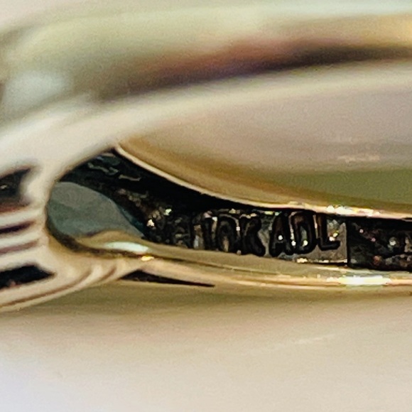 Vintage 10K Abraham David Loewenstark Blue Topaz & Diamond Ring, Size 6 3/4 - Picture 5 of 7